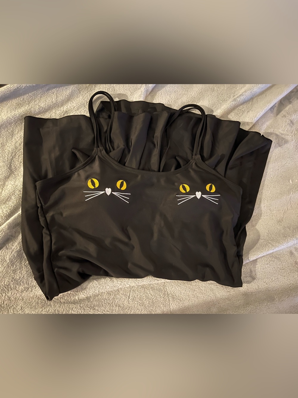 Size L/XL Black Kitty Cat Bathing Suit